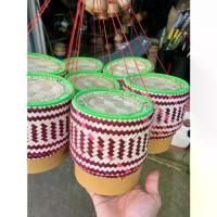 ราคา กระติบข้าวเหนียว ขนาด 5 นิ้ว กล่องข้าว กระติบข้าวเหนียว ไม้ไผ่แท้ แถมฟรีผ้าขาวรองกระติบข้าว (1732954086820382302)