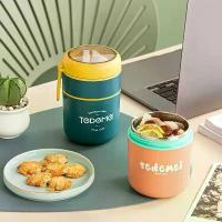 ราคา กล่องอาหารกลางวันหุ้มฉนวนสแตนเลส, ถังสองชั้น, ถ้วยซุปญี่ปุ่น, ถ้วยอาหารเช้าปิดผนึก, พร้อมช้อน, กล่องเบนโตะ, [COD] (1732820834127873501)