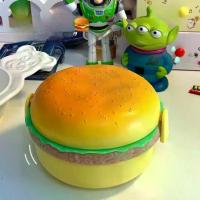 ราคา กล่องเบนโตะ ดีไซน์น่ารัก 2 ชั้น สไตล์แฮมเบอร์เกอร์ ภาชนะใส่อาหารกลางวัน (1731792797486384738)