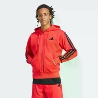 ราคา adidas ไลฟ์สไตล์ เสื้อฮู้ดผ้าฟลีซ Essentials 3-Stripes ผู้ชาย สีแดง JE6354 (1731632991114528531)