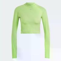 ราคา adidas Gym & Training เสื้อครอปแขนยาว HIIT HEAT.RDY ผู้หญิง สีเขียว IM2656 (1732623178180036371)