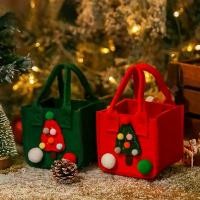 ราคา 2 Christmas Decorative Tote Bags, Reindeer Plush Gift Bags, Red and Green Contrast Velvet Fabric with Bell Bow, Holiday Party Tote Bags, Suitable for Holiday Celebrations - Felt (1733175971948889571)