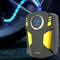 ราคา Digital Tire Inflator, Portable with LED Light for Cars, Motorcycles, Bicycles - Black and Yellow Design, Bicycle Tire Inflator, Digital Display, Suitable for Christmas, Hallowee (1733243215113455219)