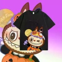 ราคา เสื้อวันฮาโลวีน Halloween พิมพ์ลาย ลาบูบู้ Labubu T-shirt ผ้าฝ้ายแท้ 100% (1731059845387880656)