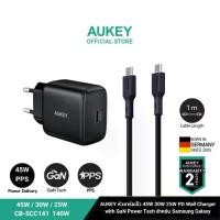 ราคา [COD] [Tiktok][Fast Charger Set for Samsung] Aukey Fast Charger 45W 30W 25W Pd Wall Charger with Gan Power Tech for Samsung Galaxy Charging Cable Supports 5A 240W (1733226857719826181)