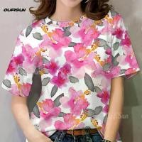 ราคา Women's Floral Shirt Songkran Shirt 2025 Daily Casual T-Shirt Full Floral Print Short Sleeve Fashion Streetwear (1732971714678195631)