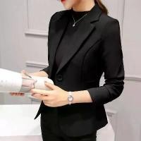 ราคา [COD] Black Blazer, Slim Fit, for Women, Suitable for Spring and Autumn, Professional Short Suit Jacket, Waist-Cinched, Versatile Short Coat, Elegant, Songkran Outfit, Chubby Gir (1733201008615720609)