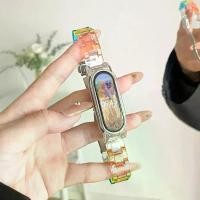 ราคา สายรัดใส, สำหรับ Xiaomi Mi Band 9, 8, 7, สร้อยข้อมือ NFC, สำหรับ Mi Band 6, 5, 4, 3, สายรัดนาฬิกา, แฟชั่น, อะคริลิคเรซินไล่โทนสี, อุปกรณ์เสริมนาฬิกาอัจฉริยะ (1731383929093130675)