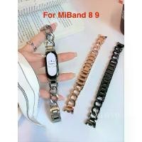 ราคา สายสแตนเลส ดีไซน์หรูหรา เข้ากันได้กับ Xiaomi Mi Band 9 และ 8 สายนาฬิกาโลหะสำรอง เหมาะสำหรับ Xiaomi Mi Band 8 พร้อม NFC สายรัดข้อมือ อุปกรณ์เสริม (1731259480243145139)