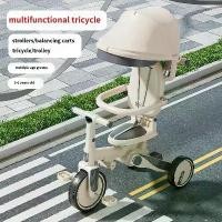 ราคา [COD] Baby Tricycle Bicycle 1-3 Years Old Baby Stroller 6 in 1 Child Pedal Bicycle Can Sit, Ride or Push Multi-function Trike (1732989261816038725)