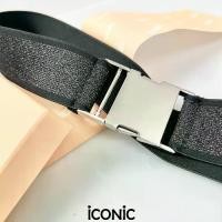 ราคา [COD] [Tiktok]iCONiC BLACK GLITTER ELASTIC BELT #6034 เข็มขัดยืด สีดำ วิบวับ หัวโลหะ สีเงิน ขนาดฟรีไซส์ 24-39นิ้ว เข็มขัดยางยืด เข็ทขัดแฟชั่น เข็มขัดสีทอง เข็มขัดผญ (1732969023340381760)