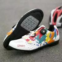 ราคา [COD]Professional Mountain Bike Road Cycling Lockless Cycling Shoes Mountain Hard Sole Bicycle Spinning Bike Electric Bike (1733028183110222928)