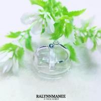 ราคา C6440 แหวนพลอยไพฑูรย์แท้และไพลินเผาเก่าแท้ (Natural Chrysoberyl, Blue Sapphire ) เงินแท้925ชุบทองคำขาว ไซส์ 58 ฟรีไซส์ สินค้าขายดี (1733302348829394451)