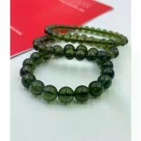 ราคา สร้อยข้อมือ 100% Genuine Moldavite Round Beaded Bracelet /genuine Moldavite tektite / Natural Moldavite Bracelet from Czech Republic กำไล (1732493635652650085)