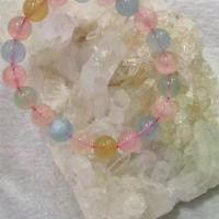 ราคา Natural morganite bracelet 10mm beads from Pakistan size can be customised (1732831668467631367)