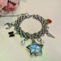 ราคา Personalized original niche design artistic retro five-pointed star pendant watch quartz watch bracelet stainless steel bracelet watch (1733321835969741864)