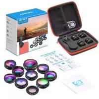 ราคา Ready stock!APEXEL APL-DG10 10 in 1 Phone Camera Lens Kit Fisheye Wide Angle Macro Telescope Lens for Smartphone (1733133089915897416)