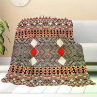 ราคา Luxurious Moroccan Vintage Style Blanket A1 Piece Size 127.0x101.6 cm.Single-sided print Lightweight and warm Love theme Hair-free Suitable for sofas, couches, beds and camping trips (1733210342104401
