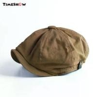ราคา TimeShow Men Newsboy Cap Herringbone Baker Boy Cabbie Flat Hat Retro Newsboy Cap (1732541787878229522)