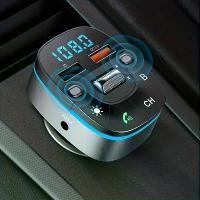 ราคา Car Bluetooth Player, FM Transmitter Hands-Free Phone System, Music Player, Car Charger (1733258344921073619)