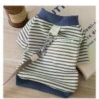 ราคา New Bichon Frise Clothes Puppy Spring and Autumn Outdoor Leash Two-Legged Clothes Teddy Cool Striped Crew Neck ShirtNew Bichon Frise Puppy Spring Autumn Outdoor Two-Legged Cool Striped Shirt (17332702