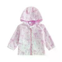 ราคา [COD] Toddler Girls Jacket Bowknot Print Zipper-Up Hooded Long Sleeve Coat Fall Kids Clothes Outerwear (1733220181457732871)