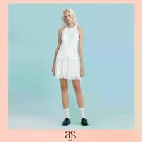 ราคา [asv rs25] Bellerose Mini Dress เดรสผู้หญิง คล้องคอ ทรงเข้ารูป แขนกุด แต่งโบว์ผูกคล้องคอด้านหลัง แต่งกระเป๋าและกระดุม กระโปรงทรงแฟลร์ผ้าลูกไม้ แต่งดีเทลอัดพลีท ซิปหลัง (1732612039052003024)