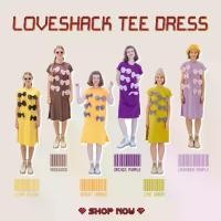ราคา KAYASIS~❤️ | FV42 LOVESHACK TEE DRESS (1733065074885494428)