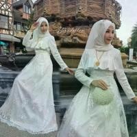 ราคา Dress Muslim รวมเซทชุดเดรสสีขาว ชุดเจ้าสาวมุสลิมทรงหางปลา เดรสเจ้าสาวมุสลิม เดรสสีขาว (1733110302756472815)