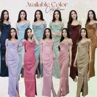 ราคา COD(034) เดรสออกงาน ชุดเพื่อนเจ้าสาว สายเดี่ยว คอถ่วง เรียบหรูดูแพง ผ้าเครบซาตินพรีเมียม มีซับใน Women ผู้หญิง Clothing เสื้อผ้า Dress งานแต่งงาน ราตรีTikTok (1732886534172477104)