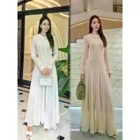ราคา GUEENQiutyjhtyjtghjshangmao M11 งานป้าย Abigail Dress ชุดเดรสยาวผ้าลูกไม้ลายตารางแขนยาว สำหรับผู้หญิง สาวอวบ เสื้อผ้าแฟชั่นผู้หญิง ไซส์ S-2XL COD (1733148297868314234)