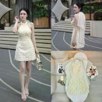 ราคา GUEENQiugdrthrdthhjshangmao M10 งานป้าย Sunida Dress ชุดเดรสสั้นสีครีมผ้าลูกไม้3Dแต่งโบว์ด้านหลัง สำหรับผู้หญิง เสื้อผ้าแฟชั่นผู้หญิง ไซส์ Xs-L ขาย ร้อน (1733146255324055136)