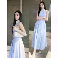 ราคา GUEENQiugdrthrdthhjshangmao M11 งานป้าย Chalida Dress ชุดเดรสยาวคอปกลายทาง สำหรับผู้หญิง เสื้อผ้าแฟชั่นผู้หญิง ไซส์ S-XL ขายดี (1733148201574762080)