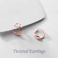 ราคา Twisted Earrings ต่างหูเงินแท้ S925 ต่างหูเงินแท้ 100 เปอร์เซ็นต์ (1732757904051504400)