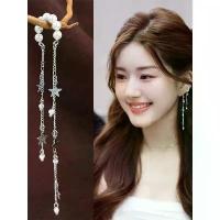 ราคา 2025 Elegant Star Tassel Ear Clips For Women Without Pierced Ears 2025 New Earrings Light Luxury High-End Niche Ear Cuffs Ear Accessories (1733418057965275070)