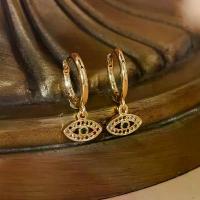 ราคา Vachana - 9 Lucky Gems Evil Eyes Huggie Hoop Earrings (ต่างหูนพเก้าดวงตาปีศาจสีทอง) สินค้าขายดี (1733313681831921627)