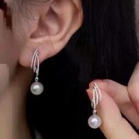 ราคา Vintage Pearl Earrings for Women, Light Luxury Sweet Earrings, Gentle Studs, Full Diamond Temperament Tassel Jewelry (1733234013916989347)