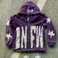 ราคา Hoodie with patchwork letters and stars, long sleeve, Harajuku style, loose fashion, suitable for many occasions, for autumn and winter. (1733212382935615396)