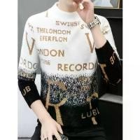 ราคา New Thick Loose Sweater for Men, Autumn and Winter Fashion Base Layer, Half Turtleneck, Gradient Trendy Round Neck, Versatile Knitted Sweater (1733043828234814676)