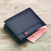 ราคา Men's Short Wallet Genuine Leather Card Holder Slim Wallet Fashion Coin Purse Credit Card Holder ID Holder (1733403016115619330)