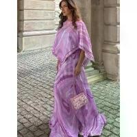 ราคา Geometric Print Bandana Women Dress Loose Batwing Sleeve Top Flowy Maxi Skirt 2025 Summer Dress Holiday Fashion Lady Dress (1733210457683494145)