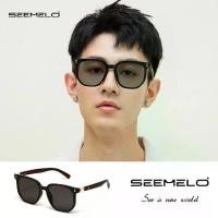 ราคา ส่งฟรี. SEEMELO Fashion Unisex Sunglasses Square Frame Wood Legs Sunglasses Retro Men's Driving Sunglasses UV400 Clear Vision Sunglasses Cycling Riding Running Fishing Glasses for Men Women (173293173
