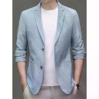 ราคา Spring Summer New Solid Color Sun Protection Men's Casual Suit, Men's High-end Business Trendy Long Sleeve Blazer, Ice-feel Fabric Two-button Suit, Men's Pocketed Jacket, Men's Birthday Gift (17333793