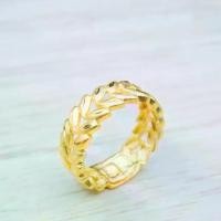 ราคา YHLG Gold ring with olive leaf pattern around the circle, weight 1 salung. (1733123352902141290)
