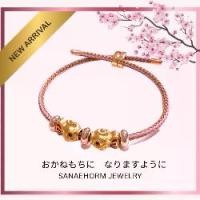 ราคา กำไลปลาทองคู่ เชือกสีชมพู&ทอง Pink&Gold (1732223479327065421)