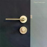 ราคา พร้อมส่ง. ลูกบิดประตู แบบก้านโยก ชุดมือจับก้านโยก เกรดพรีเมี่ยม สีทอง Brushed Gold รุ่น Q98G (1733053561960760648)