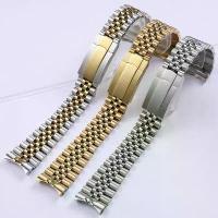 ราคา [COD] Stainless steel watch strap 20mm 21mm Arc interface metal Jubilee silver gold men watchband For Rolex Oyster Perpetual Datejust (1733200131637806659)