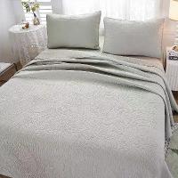 ราคา Gray Cotton Bedding Three-Piece Set Nordic Simple Summer Cool Cotton Quilt Home Textile Bedding (1733314949289182741)