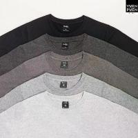 ราคา Certified ProductsYuenPuen 1 set of 5 pieces, floor-standing, includes round neck t-shirts, short sleeves, light gray, dark gray, earth gray, dark gray-black, and black. (1732797751347152640)
