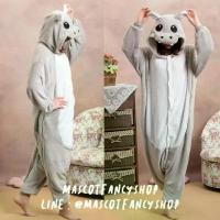 ราคา Mascotfancyshop ชุดนอนมาสคอต แฟนซี สัตว์ ฮิปโปเทา หมูเด้ง(gray hippo/Moo Deng) (1733407094500263182)